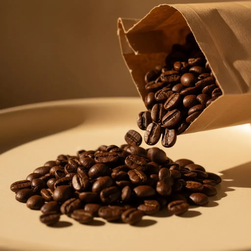 Freshly roasted beans